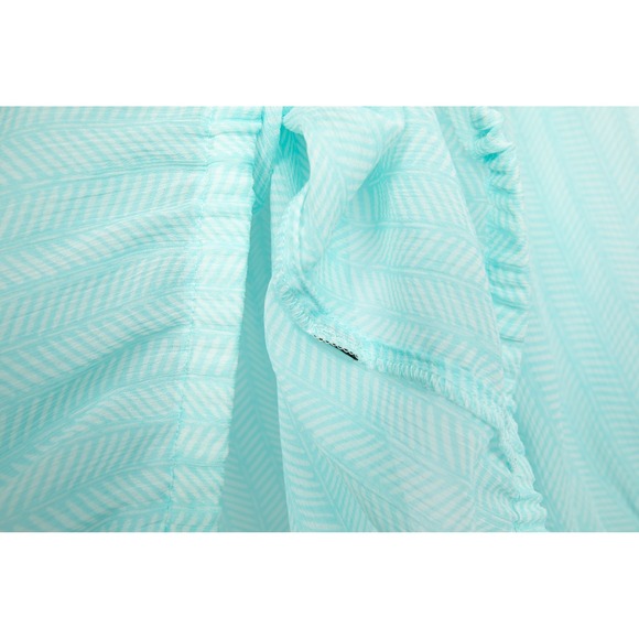 The Limited Aqua Blue Sheer Henley Blouse Size S Women's - Picture 8 of 9